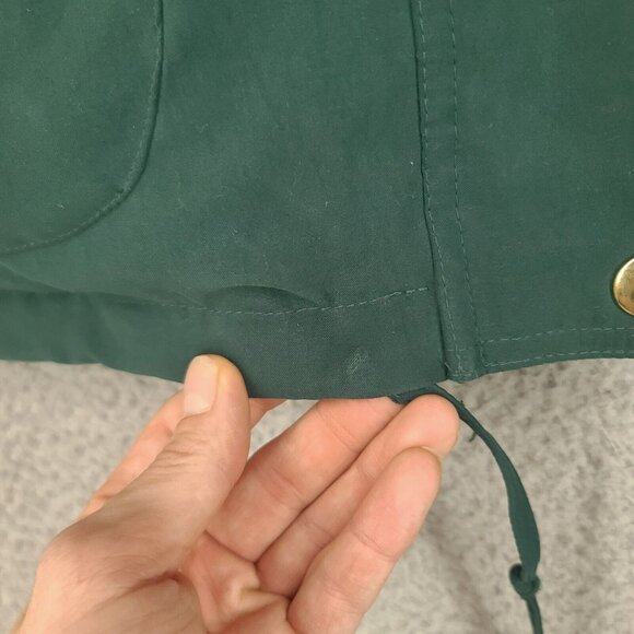 Boundary Waters Jacket Womens Small Green Down Faux Fur Parka Hooded Full Zip - Picture 13 of 14